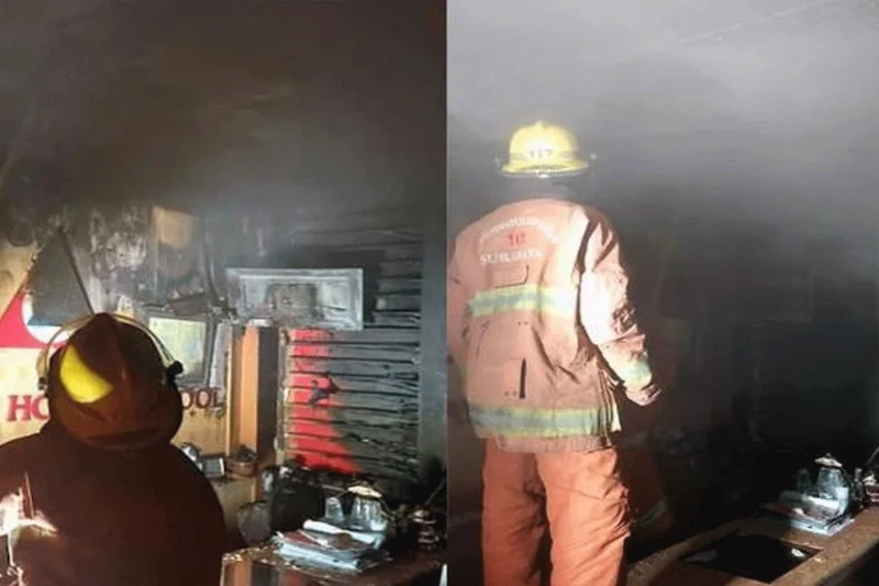 Kebakaran Hebat Landa Sekolah Perhotelan di Surabaya Evakuasi