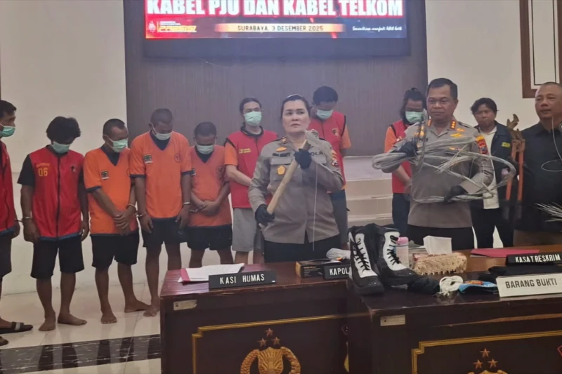 Pencuri Kabel Surabaya Beraksi Puluhan Kali Kini Dibekuk Polisi!