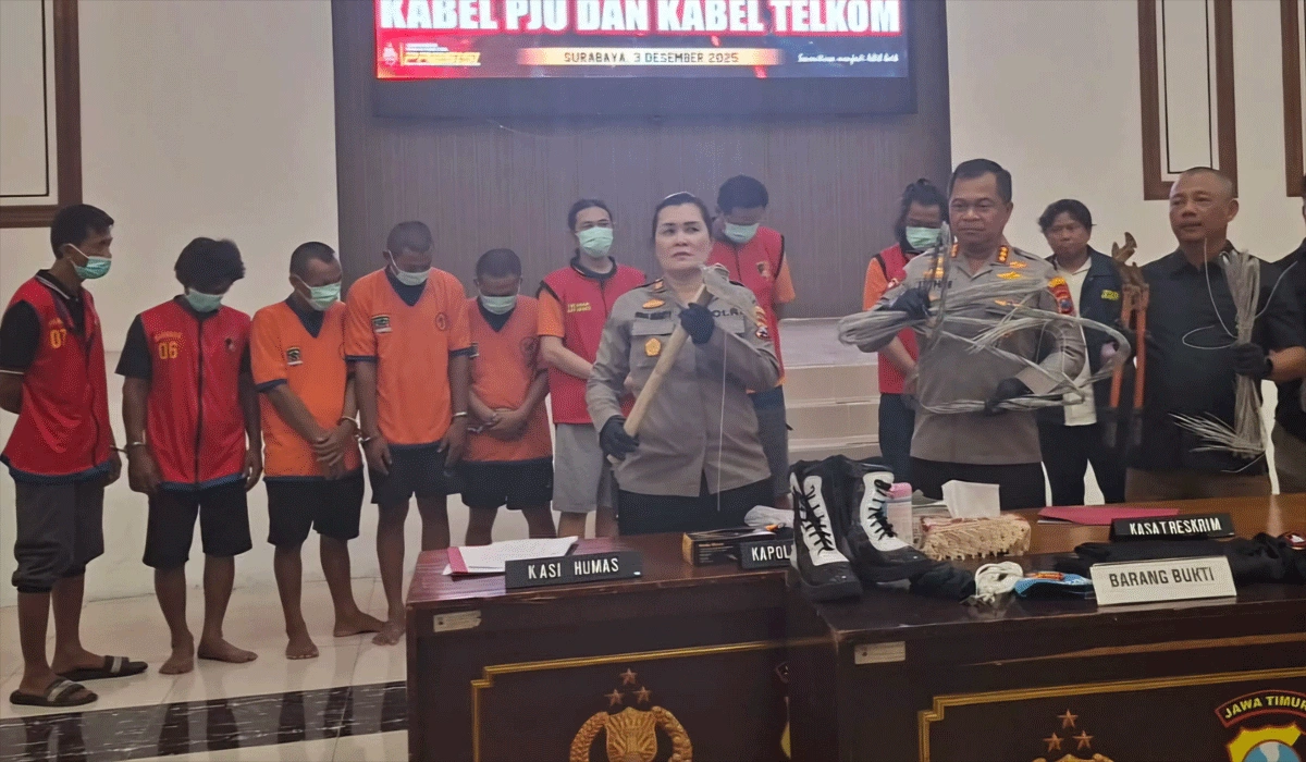 Pencuri Kabel Surabaya Beraksi Puluhan Kali Kini Dibekuk Polisi!